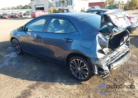 2015 Toyota Corolla S Plus z USA, uszkodzony, nr VIN 2T1BURHE2FC466853